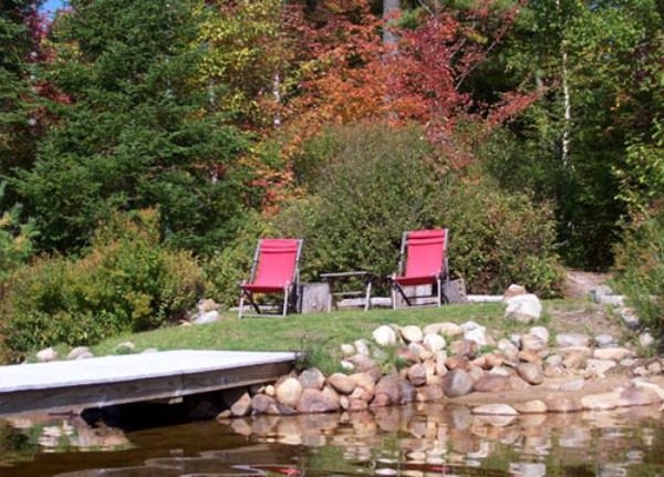 Private dock for Camp Entrance Cottages
